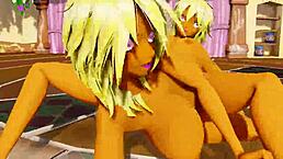 double kathy and her american sexfight crew get wild in hentai action