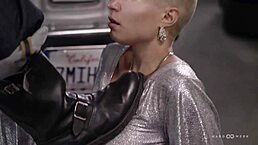 Hardwerk crew bangs shaved pussy in wild car gangbang session