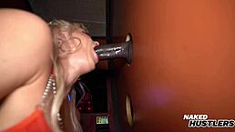 Blonde wife hits glory hole for weekly stranger BBC suck