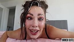 i'm getting my throat fucked sloppy and deep, upside down like a submissive slut