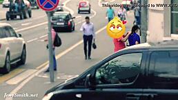 hidden cam catches jeny stripping naked in public streets