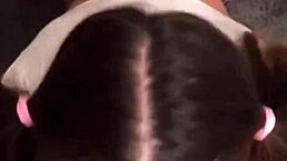 Horny roleplay girl flashes tits for teacher 😜