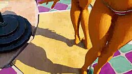 double kathy and her american sexfight crew get wild in hentai action