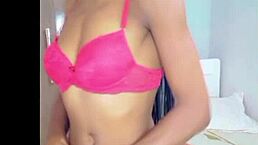 The slim girl indulges in sensual masturbation alone