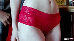 Redhead Ginger Seduces Older Guy for Quick Bushy Pussy Fuck