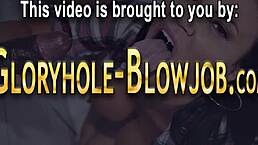 gloryhole slut takes big cock like a pro, dang it