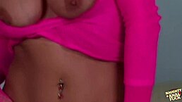 blonde licks partner's ass before he fucks her hard in doggy