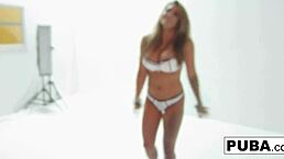 Dazzling European Babe Gets Spermed On Small Tits