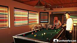 Sexy Redhead Babe Breaks Billiard Room Rules With Hardcore Doggystyle And Deepthroat