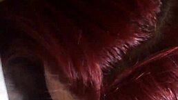 redhead gives amazing handjob and blowjob