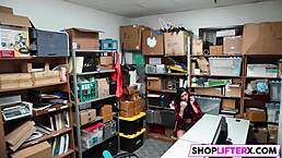 Two teen shoplifters caught and punished with hard cocks at work