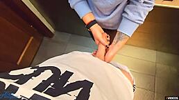 pov of galaxydoll sitting on your face during holiday in california