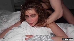 Wrecked - big titty red head fucked rough