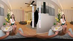 Mandy Waters Deepthroats Boyfriend’s Son with Intense Ball Licking