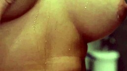 hot babe licking pussy with big tits and cum