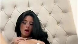 horny british teen slut masturbates solo on webcam