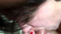 my wife shows blowjob skills and swallows it all, wow!