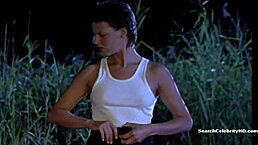 sabine petzl topless in kommissar rex 1994 scene