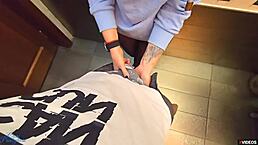 pov of galaxydoll sitting on your face during holiday in california