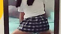 Skinny Latina Student in Uniform Gets Banged Hard by Amateur Stud