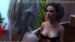 strip pong turns wild with big tits in anime game