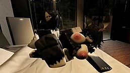 omg, cute moth banged by big dicked furry in roblox! 😲