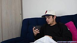 My stepsister catches me masturbating and lets me cum on her face 😏