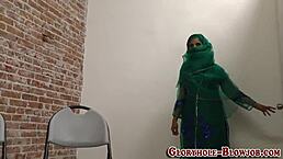 Just saw this Arab babe sucking a black rod at the gloryhole.