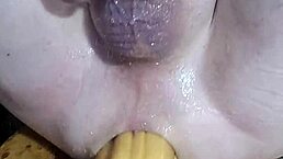 huge dildos stretching my oiled anal hole for double penetration