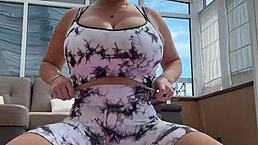 im starting yoga with big natural saggy tits and hard nipples