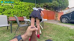 Petite Asian Maid Nailed in Garden POV. Her Ass Takes It All!