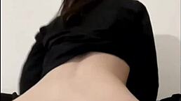 Latina Amateur Sniffs Panties While Masturbating Cock Solo