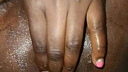 Black whore enjoys smooth anal spreading her ass