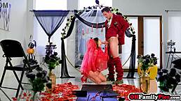 Who fucked the stepsister in kinky costume?