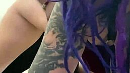 Watch this tattooed Latina moan during rough breeding?