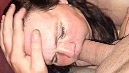 Damn, this 50s milf sucks my big cock wild!  