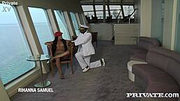 Rihanna fucks a well hung black officer on the cruise ship