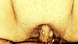 sharing bed with aunt in homemade close-up