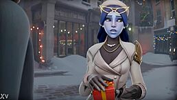 Christmas Big Ass Black Cock in 3D