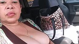 Hey! Look at My Pussy Up Close in the Truck Right Now!