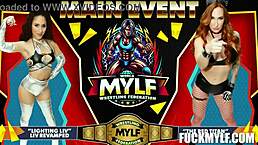 Wrestling MILF Blowjob Action