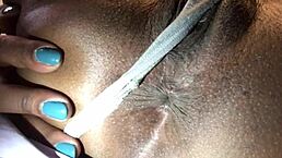 Ebony beauty licks my asshole passionately in this intense ass licking session.