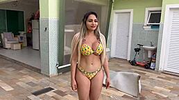 PAY WITH YOUR PUSSY! boss lady BENDS OVER for doggystyle blowjob