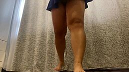 Did hot stepmom get horny during workout and masturbate?