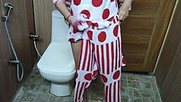 hindi teen stepson sneaks up on stepmom changing, she likes it 😏