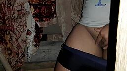 She says, 'Watch me cum' as I catch her masturbating