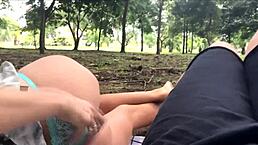 i take monster cock in my ass for creampie in public park