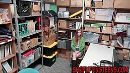 Cute teen 18+ delinquent caught and gets a messy facial.