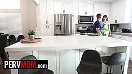 PervMom - Stepson Catches Milf Stepmom Shaving Before Wild Ride