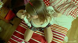 OMG, Tiny Coed Erika T Strips Her Uniform, I Can’t Even... Wanna See Her Play with Toys or What?